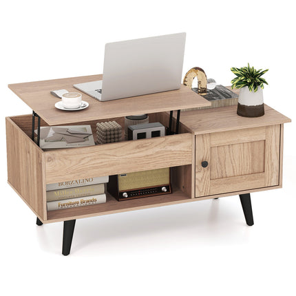 Lift Top Coffee Table with Storage and Hidden Compartment