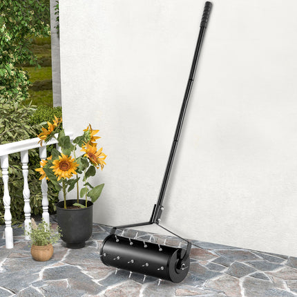 18/21 Inch Manual Lawn Aerator with Detachable Handle