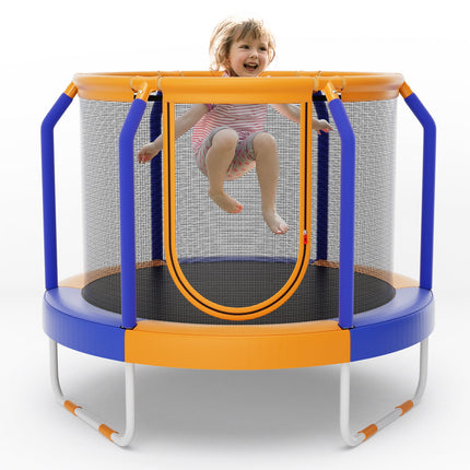 Mini Trampoline with Enclosure and Heavy-duty Metal Frame