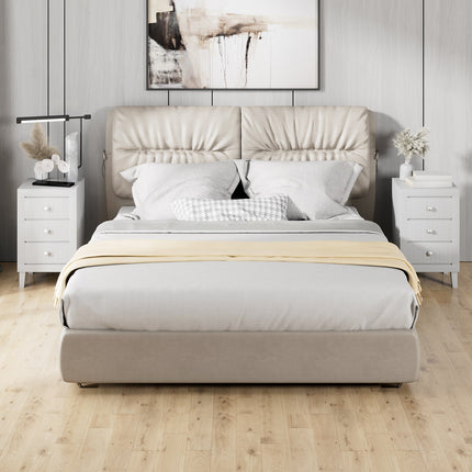 Modern Nightstand with 3 Drawers for Bedroom Living Room