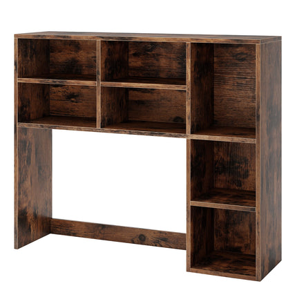 Desktop Bookshelf with 7 Open Cubbies and 3 Adjustable Shelves