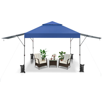 10 x 17.6 Feet Outdoor Instant Pop-up Canopy Tent with Dual Half Awnings