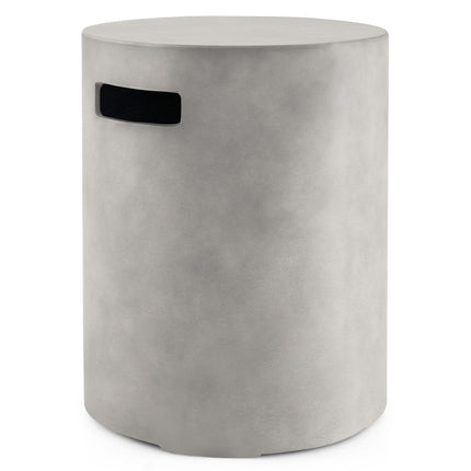 Outdoor Weather Resistant Tank Hideaway Table Fits Standard 20 LBS Propane Gas Tank for Fire Pits