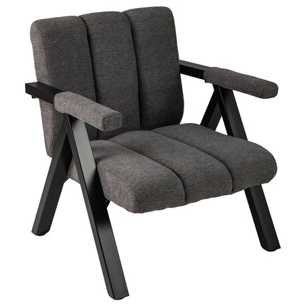 Oversized Accent Chair with Metal Frame and Armrests