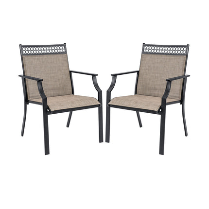 Patio Chairs Set of 2 with All Weather Breathable Fabric