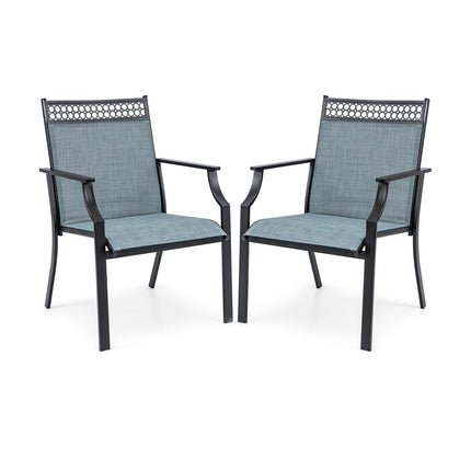 Patio Chairs Set of 2 with All Weather Breathable Fabric
