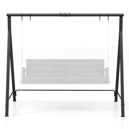 Patio Metal Swing Stand with A-Shaped Structure-Black