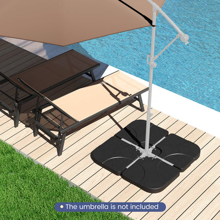 20 Inch Patio Offset Water Filled Plate Umbrella Base Sand