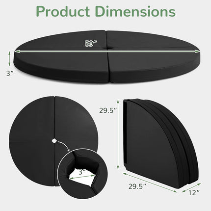Pole Dance Crash Mat Round Portable Yoga Mat with EPE Foam