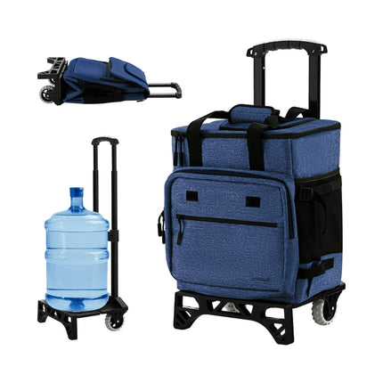 50-Can Large Leakproof Rolling Cooler with Detachable Bottom Plate