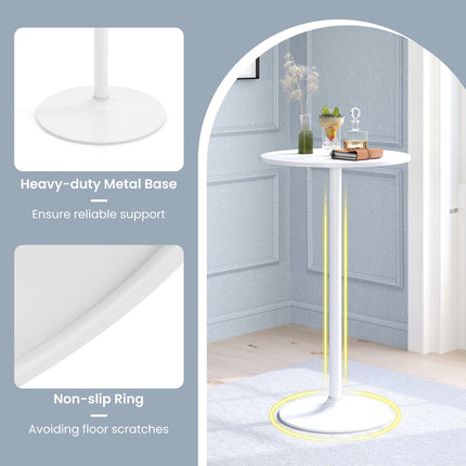 Round Bistro Table 40 Inch Bar Height Tall Coffee Cocktail Table