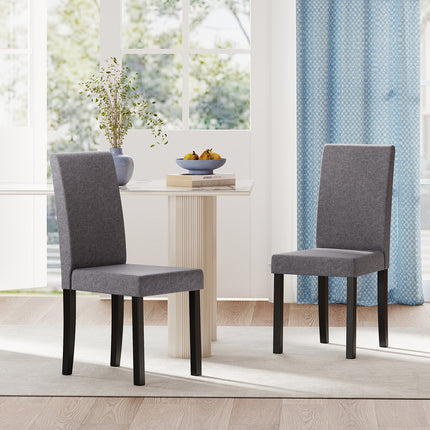 Set of 2 Dining Chair Mid-Century Modern Fabric Upholstered Parson Chairs