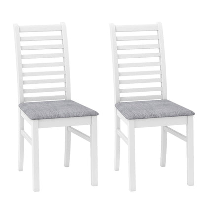 Set of 2 Wooden Dining Chair with Rubber Wood Legs for Living Room