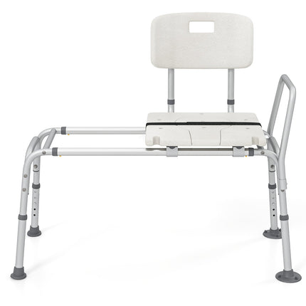 Sliding Tub Transfer Bench with Extra-Wide Seat for Elderly and Disabled