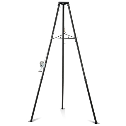 Tripod Game Hoist Deer Hanger 600 LBS Capacity Deer Skinning Rack-Black