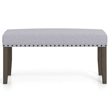 42.5 Inch Upholstered Entryway Bench End of Bed Bench-Gray