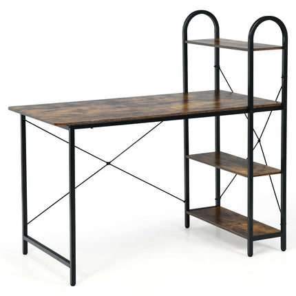 48-Inch Reversible Computer Desk with Storage Shelf