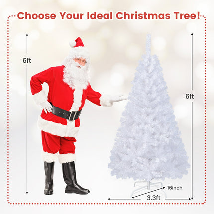 8 ft White Artificial PVC Christmas Tree with Stand