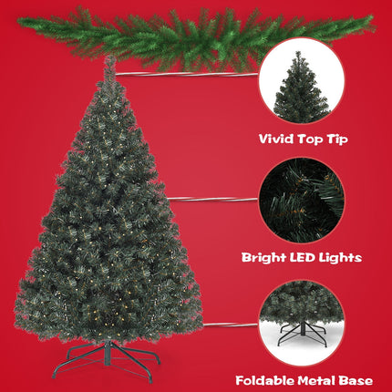 4.5 Feet PVC Pre-lit Artificial Hinged Christmas Tree