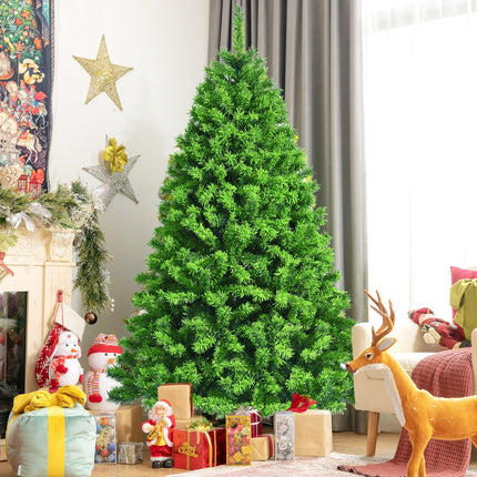 Snow Flocked Artificial Christmas Tree with Metal Stand
