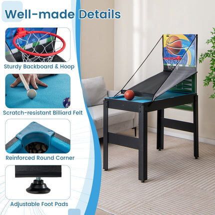 14-in-1 Combo Game Table Set Multi Game Table with Foosball