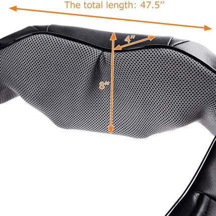 Electric Back and Neck Kneading Shoulder Massager with Heat Straps
