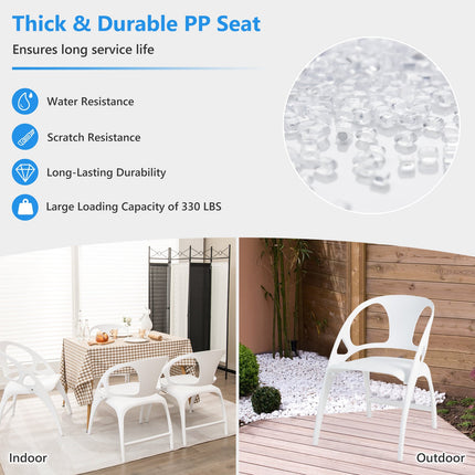 Folding Dining Chairs Set of 2 with Armrest and High Backrest