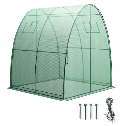 6 x 6 x 6.6 FT Outdoor Wall-in Tunnel Greenhouse