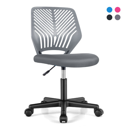 Height-adjustable Ergonomic Kids Desk Chair with Universal Casters