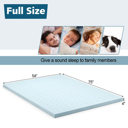 4 Inch Gel Injection Memory Foam Mattress Top Ventilated Mattress Double Bed