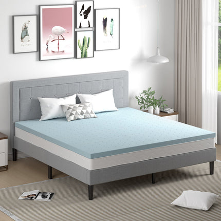 4 Inch Gel Injection Memory Foam Mattress Top Ventilated Mattress Double Bed