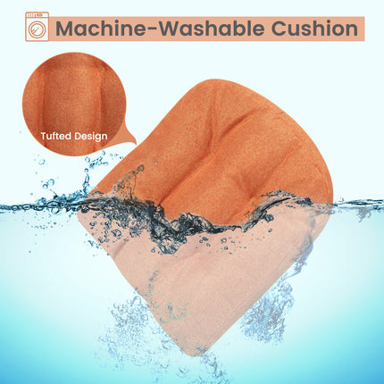 4 Pack 17.5 x 17 Inch U-Shaped Chair Pads with Polyester Cover