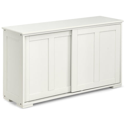Kitchen Storage Cabinet with Wood Sliding Door