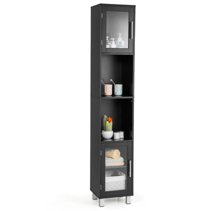 71 Inch Tall Tower Bathroom Storage Cabinet and Organizer Display Shelves for Bedroom