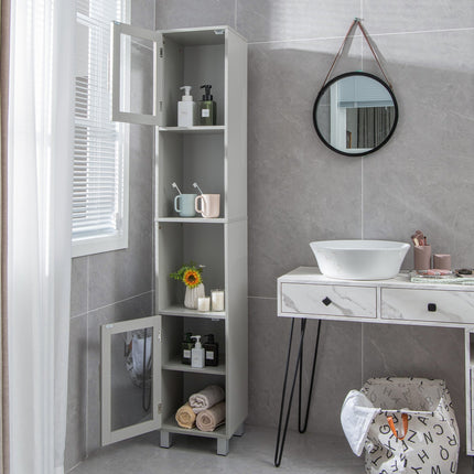 71 Inch Tall Tower Bathroom Storage Cabinet and Organizer Display Shelves for Bedroom