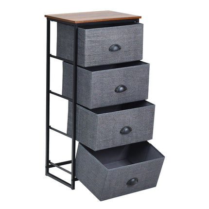 Chest Storage Tower Side Table Display Storage with 4 Drawers