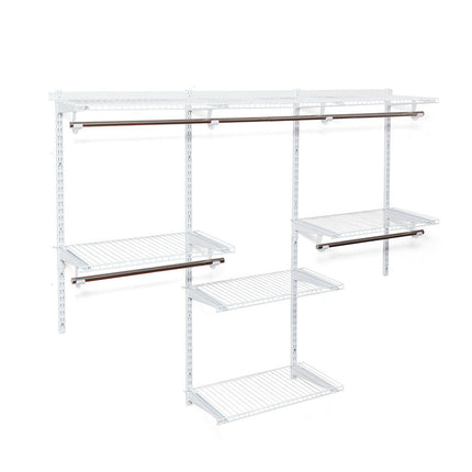 Adjustable Wall Mounted Closet Rack System with Shelf