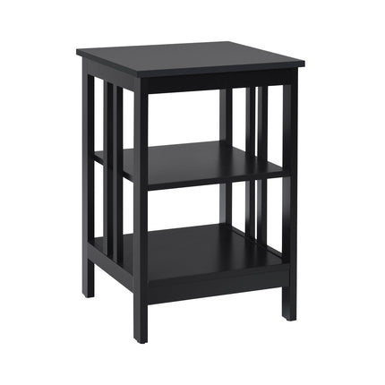 2 Pieces 3-Tier Nightstand with Reinforced Bars and Stable Structure