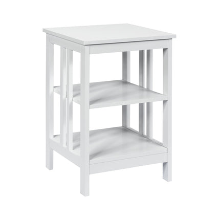 2 Pieces 3-Tier Nightstand with Reinforced Bars and Stable Structure