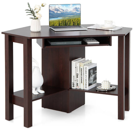 Wooden Study Computer Corner Desk with Drawer