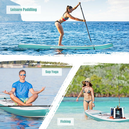 10.5 ft Inflatable Stand Up Paddle Board Surfboard with Aluminum Paddle Pump