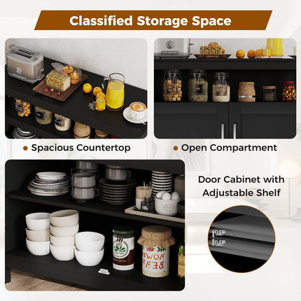 Kitchen Buffet Server Sideboard Storage Cabinet with 2 Doors and Shelf
