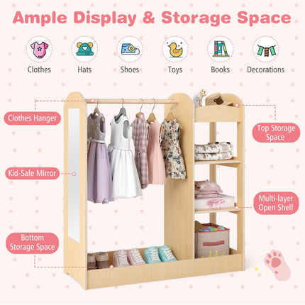 Kids Dress Up Storage with Mirror