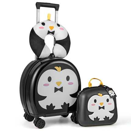Kids Luggage Set with 14 Inches Carry-on Hardside Spinner Toddler Luggage and 10 Inches Backpack