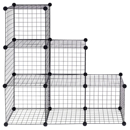 DIY 6 Metal Wire Free Standing Modular Storage Cubes