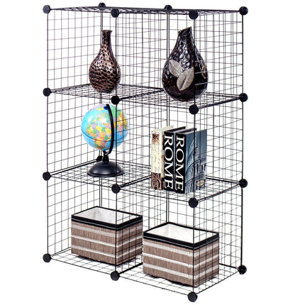 DIY 6 Metal Wire Free Standing Modular Storage Cubes
