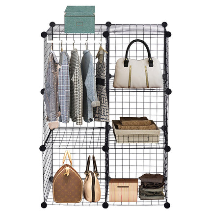 DIY 6 Metal Wire Free Standing Modular Storage Cubes