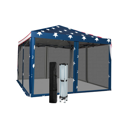 10 FT x 10 FT Pop-Up Canopy Tent Easy Setup Instant Folding Shelter with Mesh Netting-Beige