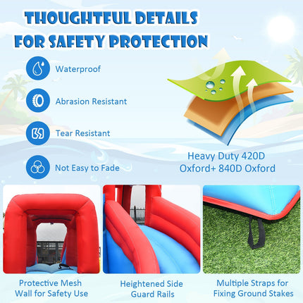Inflatable Water Slide Crab Dual Slide Bounce House without Blower