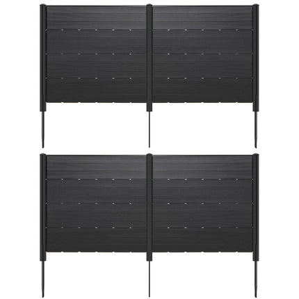 Outdoor Privacy Fence Screen with 5 Ground Stakes for Garden Yard Patio